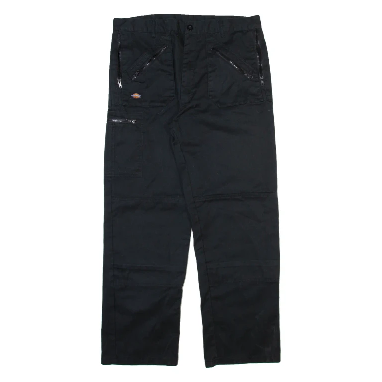 DICKIES Mens Trousers Black Relaxed Straight W36 L30