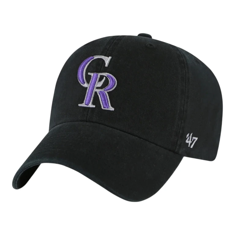 Clean Up Colorado Rockies Strapback Hat - Black Adjustable Cap