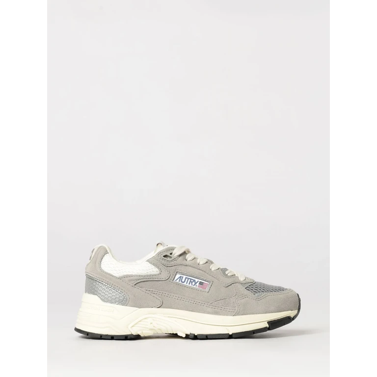 Hyperway Two-Tone Leather and Mesh Sneakers with Cut-Out Logo (HYLWUM15)