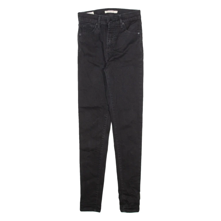 LEVI'S Mile High Big E Womens Jeans Black Slim Skinny W26 L29