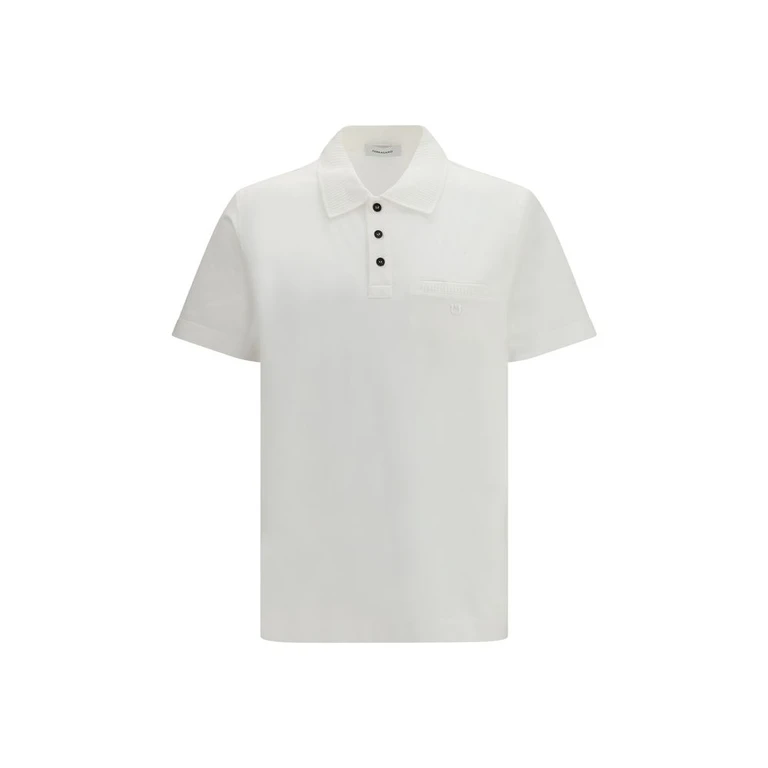 White Cotton Polo Shirt - Men