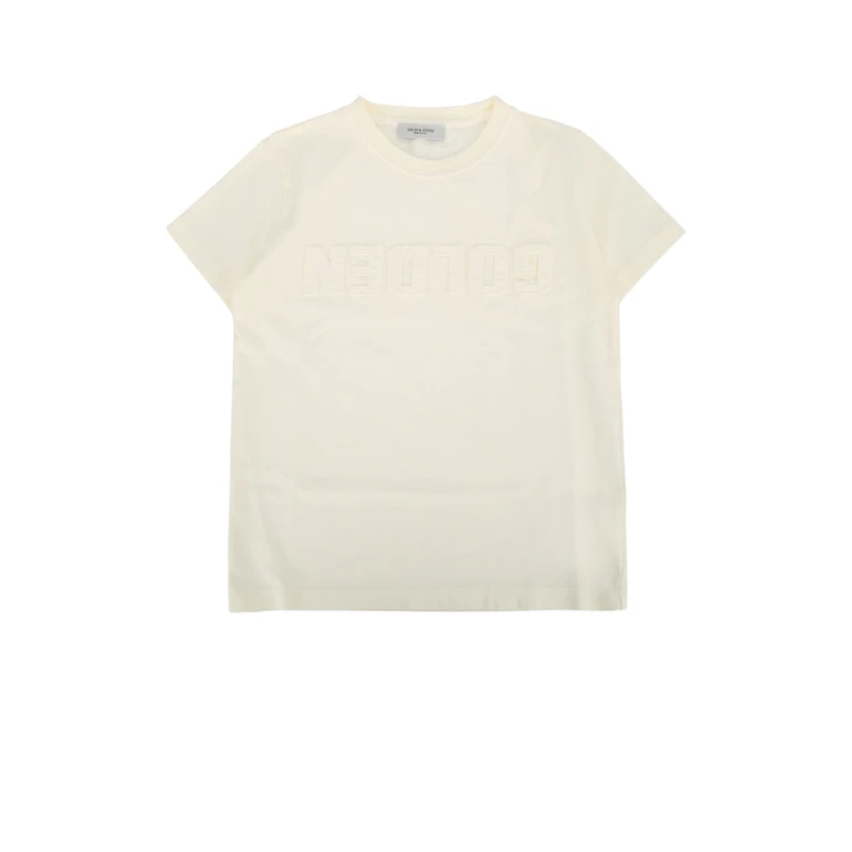 Golden Goose Kids Golden Unisex T-Shirt Dis Opticwhite Main Fabric: Cotton
