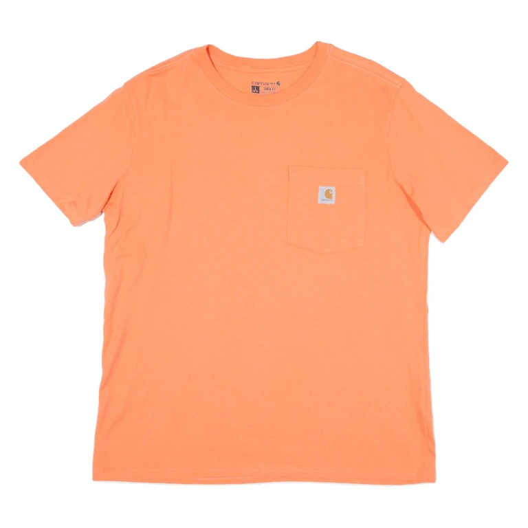 CARHARTT Loose Fit Womens T-Shirt Pink L