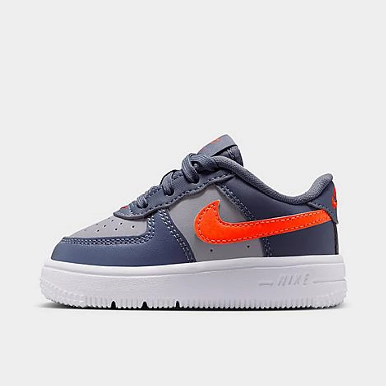 Nike Kids Toddler Force 1 Low Casual Shoes in Cement Grey/Light Carbon/White Size: 4.0