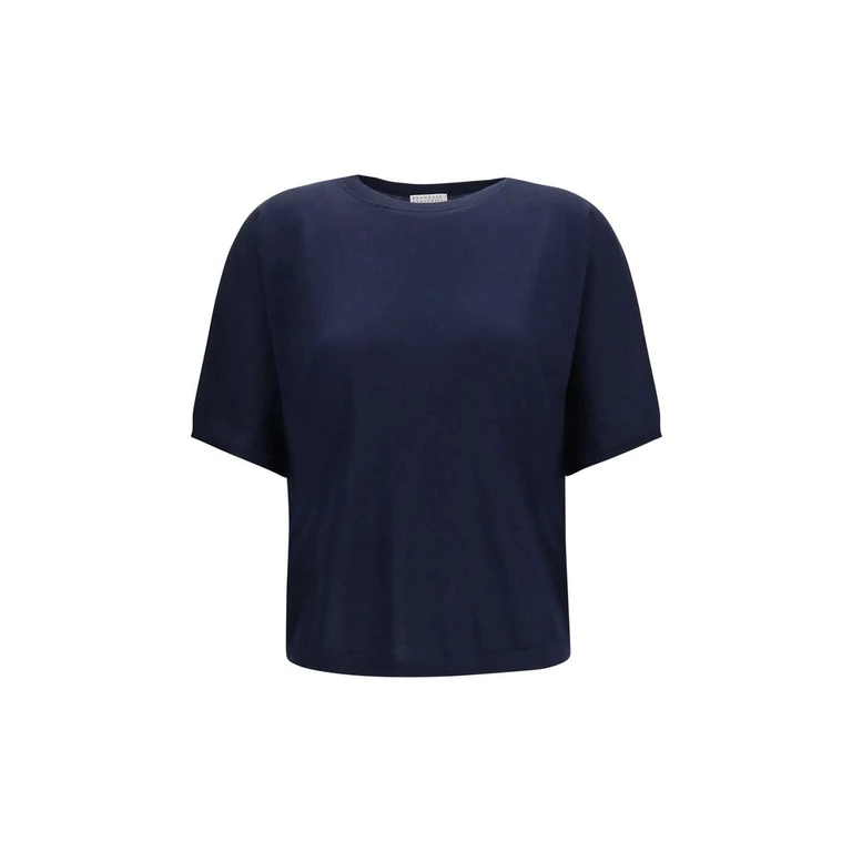 Brunello Cucinelli Blue Cashmere Sleeveles Sweater Clothing - Women