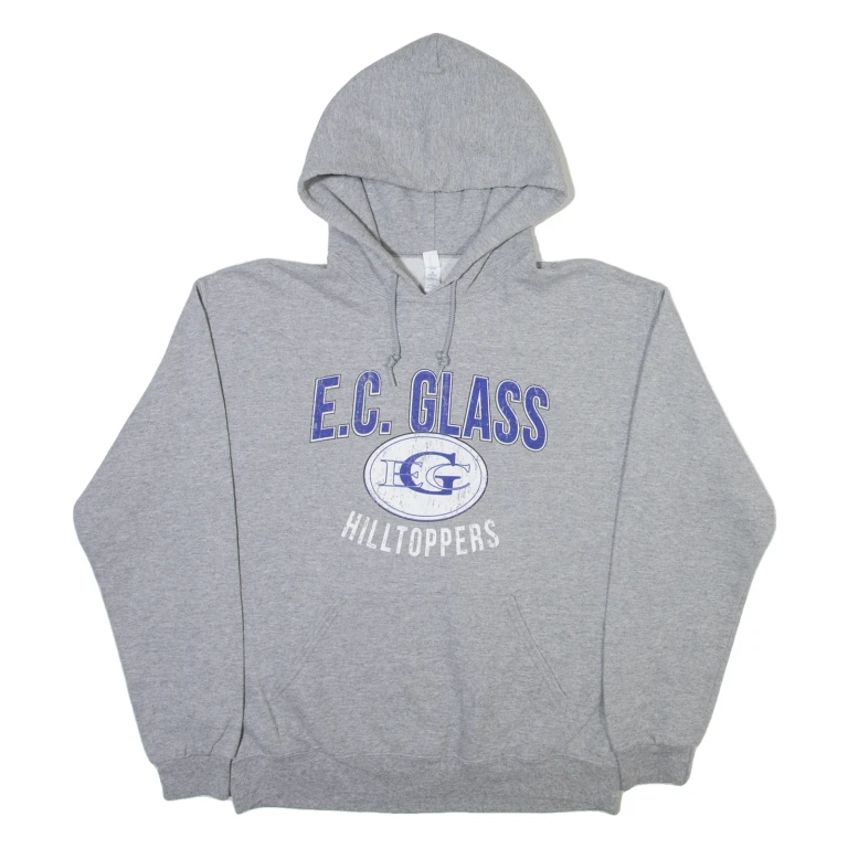 JERZEES E.C. Glass Hilltoppers Mens Grey Hoodie USA L