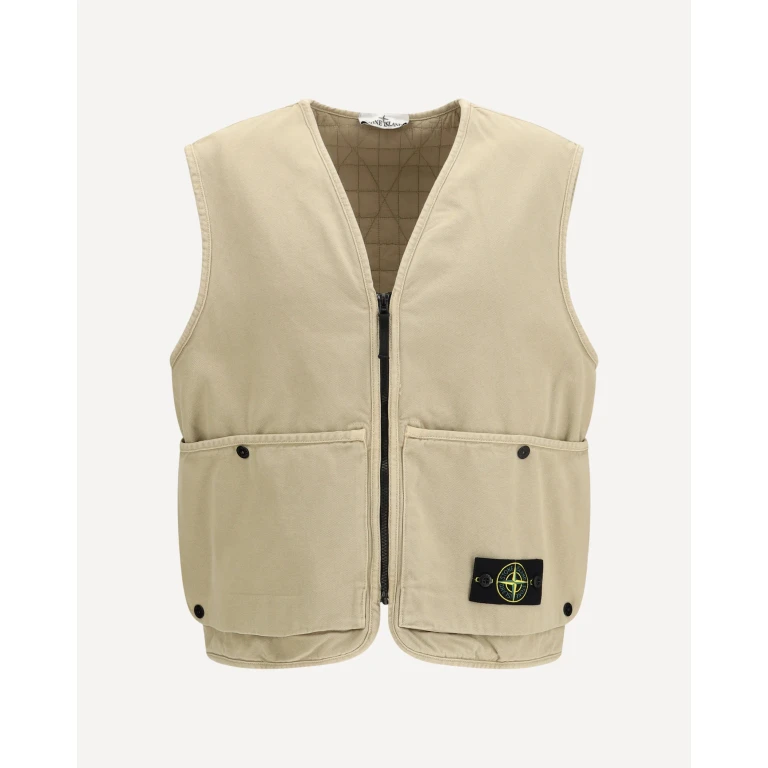 STONE ISLAND Oversized quilted Vest Male M