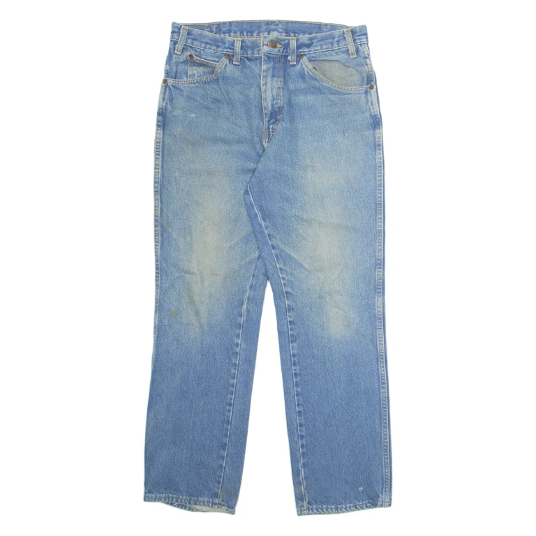 DICKIES Mens Jeans Blue Loose Straight Stone Wash W32 L28