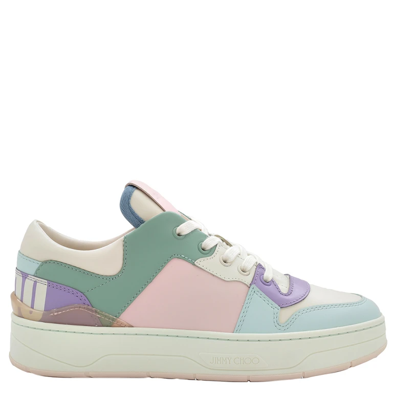 Florent/F Mix Leather Sneakers