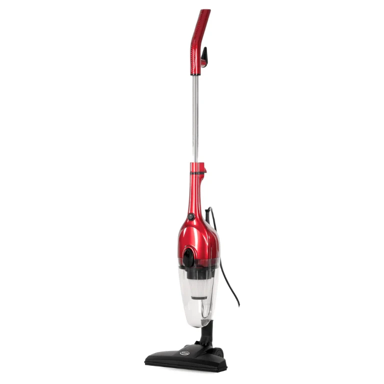 Chilli Tempest 2-in-1 Vacuum Cleaner, Stick & Handheld, with 6 Attachments, Small, Lightweight (3 lb.), 600W, .5L Capacity, Red