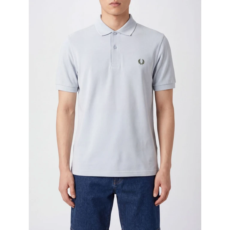 Short-Sleeved Cotton Polo Shirt with Embroidered Chest Logo (FPM60005808C)