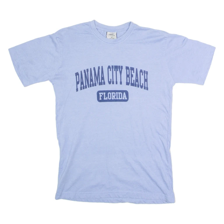 MIAMI APPAREL Panama City Beach Florida Mens T-Shirt Blue USA Crew Neck M