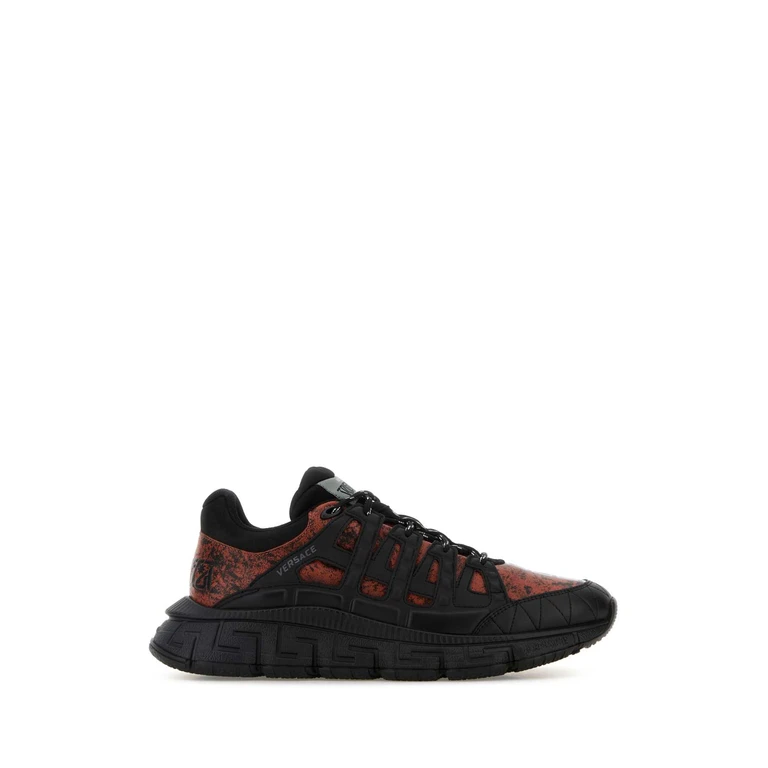 Versace Two-Tone Leather Sneakers Blackbricklane 1.outer Fabric:rubber - Men