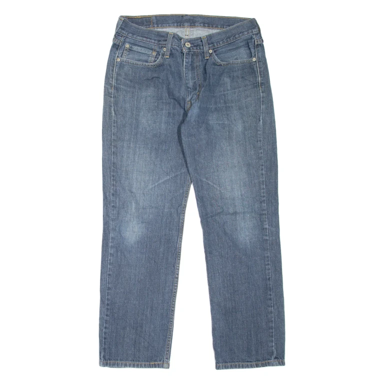 LEVI'S 514 Jeans Mens Blue Slim Straight Stone Wash W33 L30