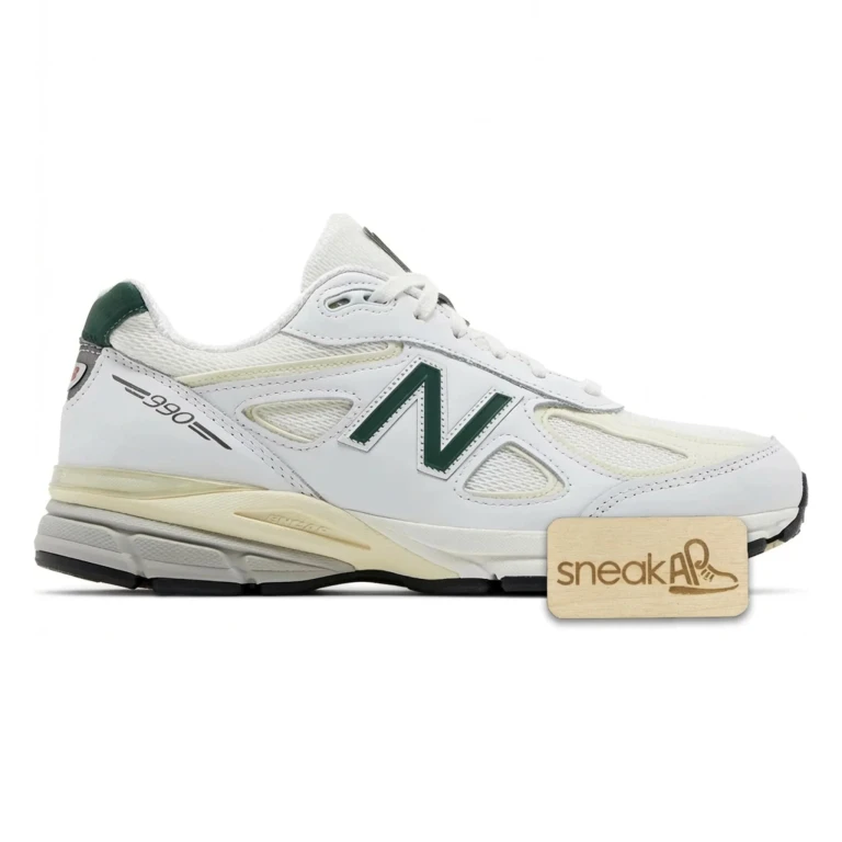 Men's 990V4 'Miusa White Green' Sneakers