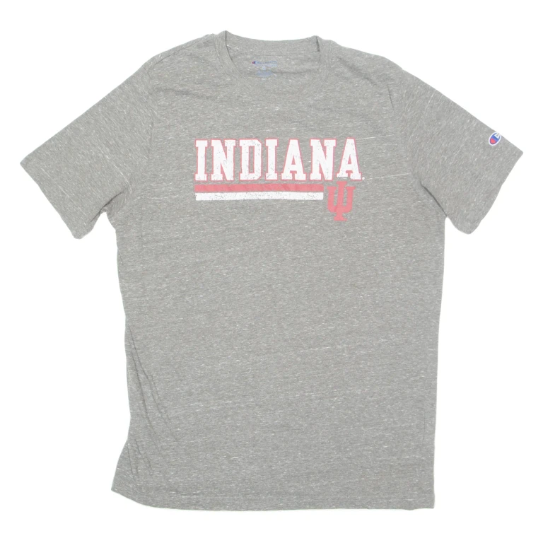 CHAMPION Indiana Mens T-Shirt Grey USA XL