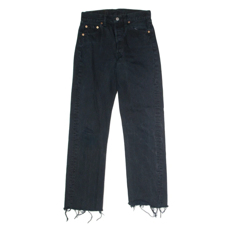 LEVI'S 501 Jeans Mens Black Regular Straight W26 L28