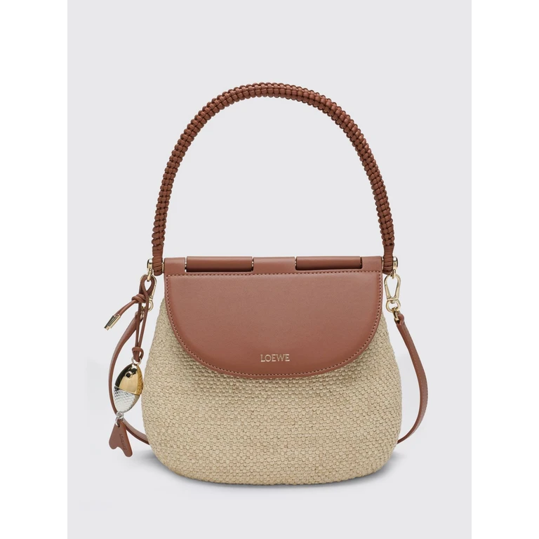 Pescador Raffia and Leather Handbag with Braided Handle (AFSHFSHX022435)
