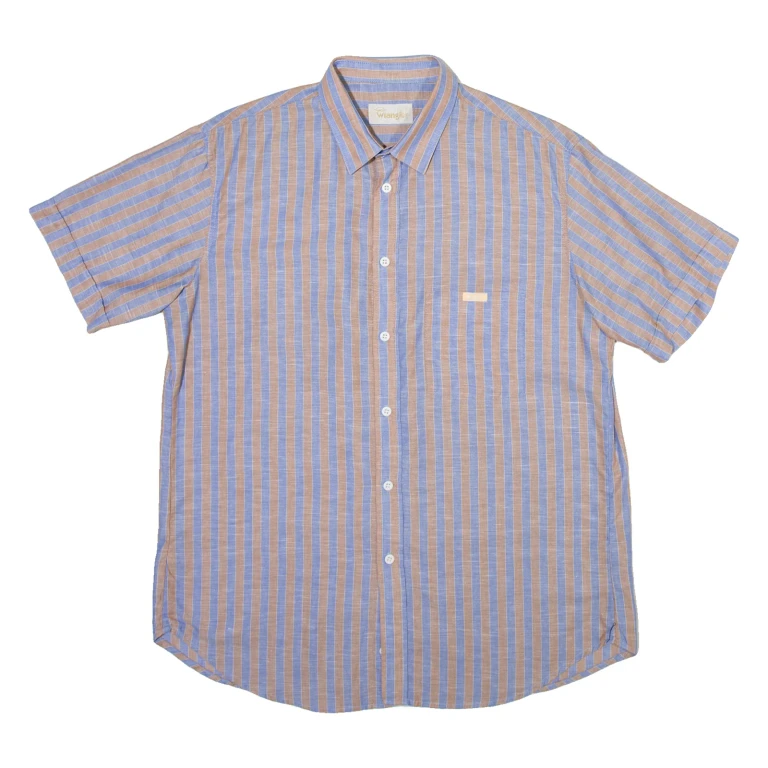 WRANGLER Mens Shirt Blue Striped M