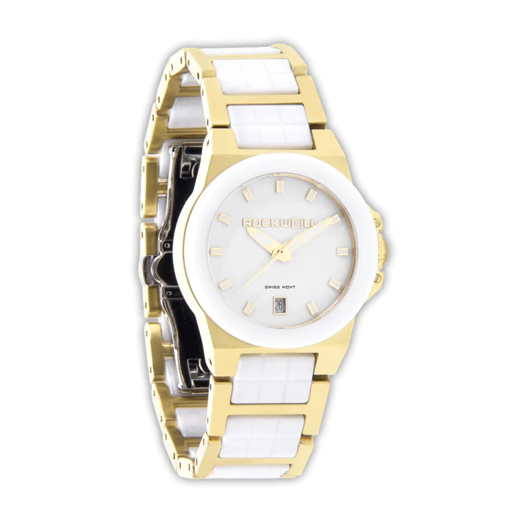 Katelynn (Gold/White Ceramic) Watch