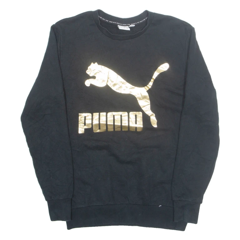 PUMA Womens Sweatshirt Black S