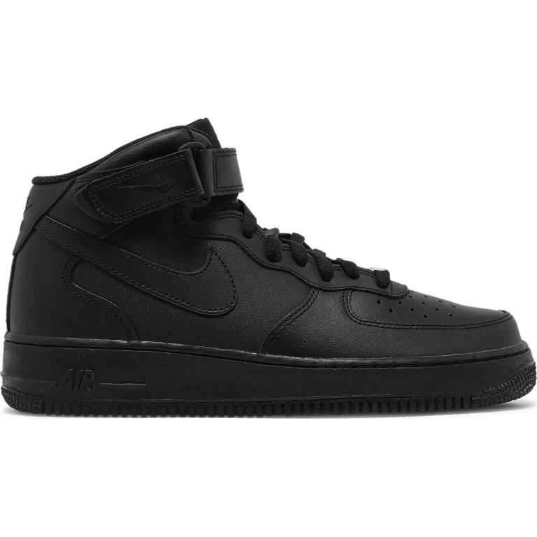 Men's Air Force 1 Mid '07 'Triple Black' 2021 Sneakers