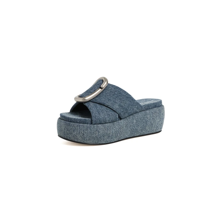 Marc Jacobs The Platform Sandals Medium Wash Indigo 36