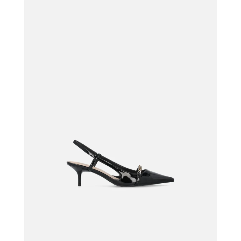 Pinko - Escarpins slingback à bout pointu effet cuir verni - 36