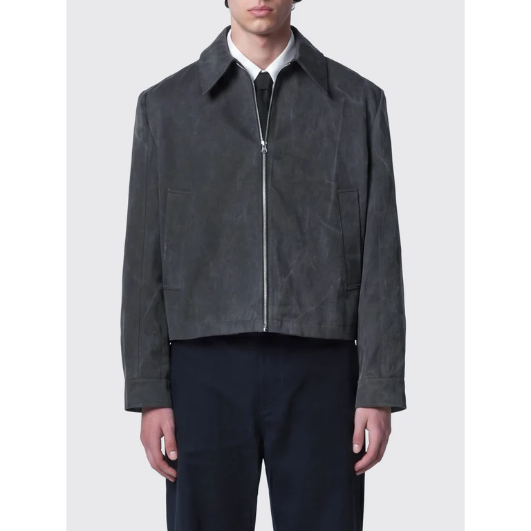 Cotton Shirt Jacket with Classic Collar and Zip Closure (MSS26TAZIOMAR)