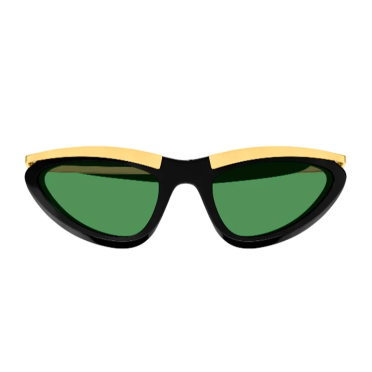 Bottega Veneta Bv1477s Linea Signature Icon Black / Gold Green Acetato/metallo Sunglasses - Women