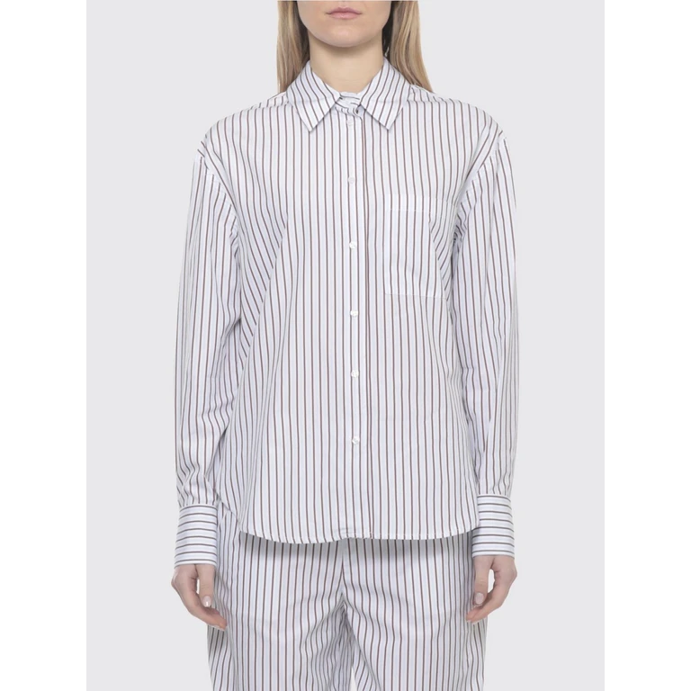 LOULOU DE SAISON Shirt Woman color White (MAUDDARKRED/LIGHTBLUE)