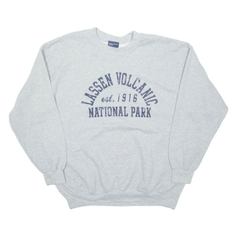 MV SPORT Lassen Volcanic National Park Mens Sweatshirt Grey USA XL