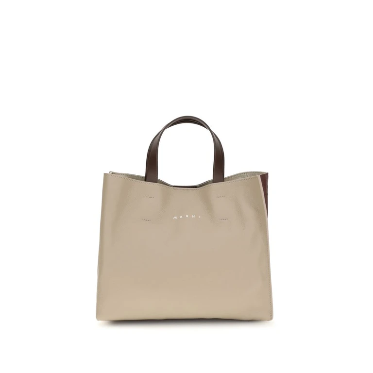 Marni Beige Calf Leather Bos Taurus Shoulder Bag - Women