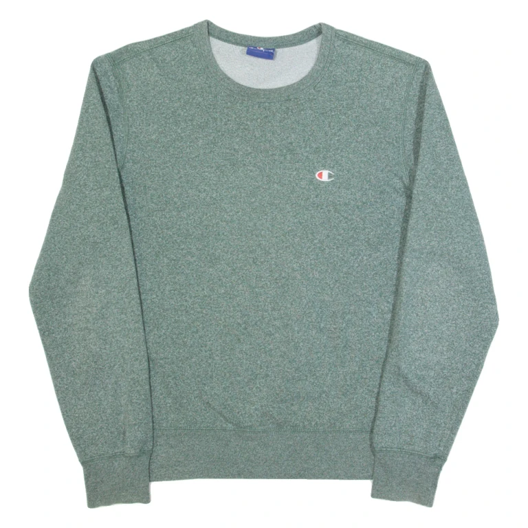 CHAMPION Womens Sweatshirt Green S