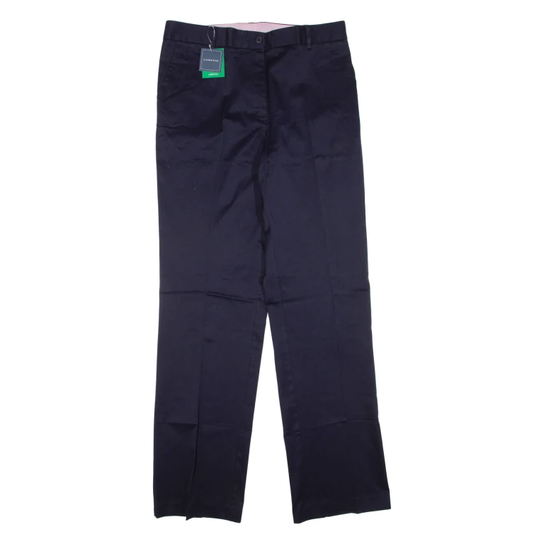 LANDS END Womens Trousers Blue Regular Straight W32 L33