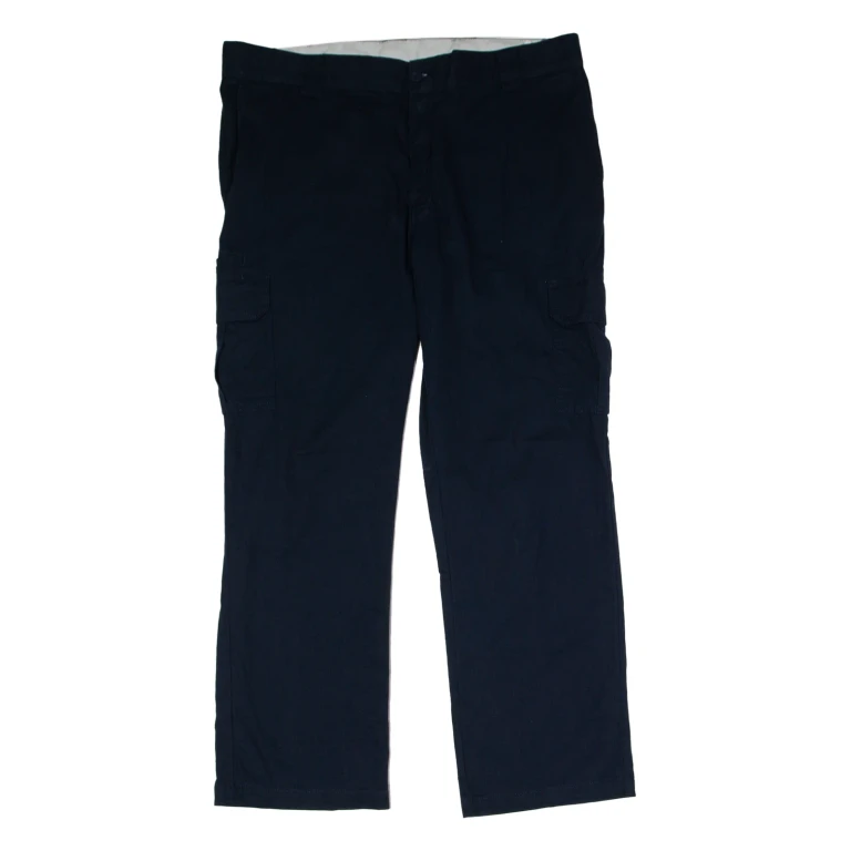 DICKIES Workwear Cargo Mens Trousers Blue Regular Straight W40 L30