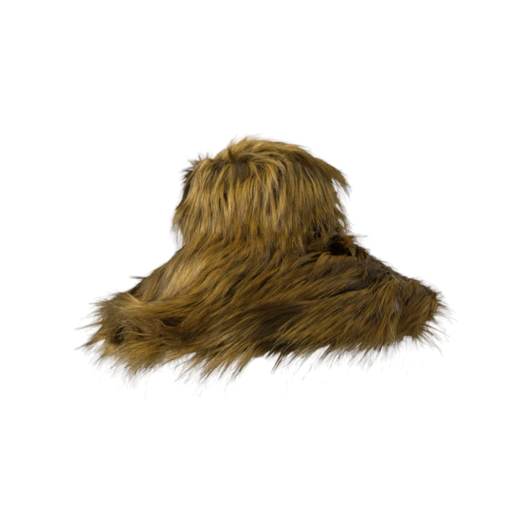 Dolce & Gabbana Brown Modacrylic Faux Fur Bucket Hat Polyester Po - Women