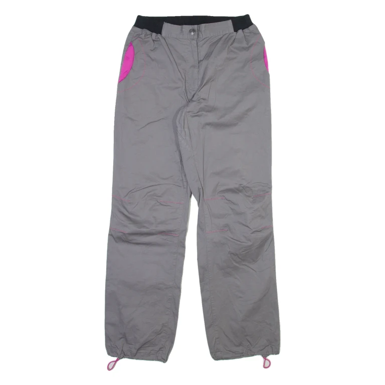 CRANE Womens Trousers Grey Regular Straight W26 L30