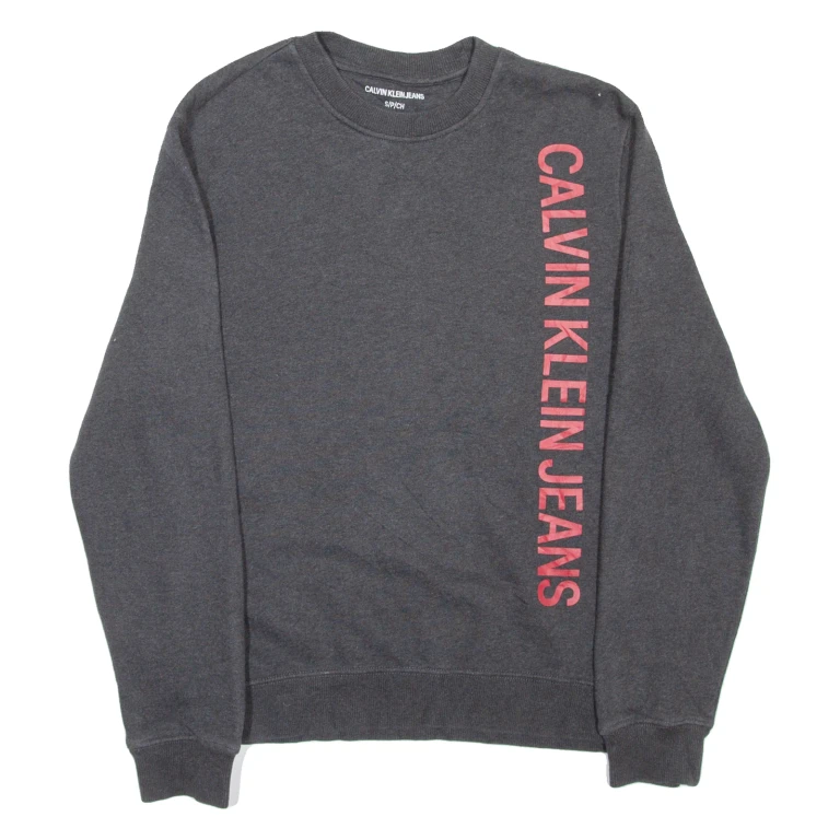 CALVIN KLEIN JEANS Mens Sweatshirt Grey S