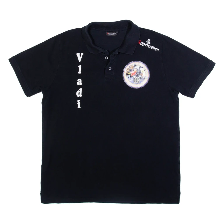 APPENZELLER Mens Polo Shirt Black XL