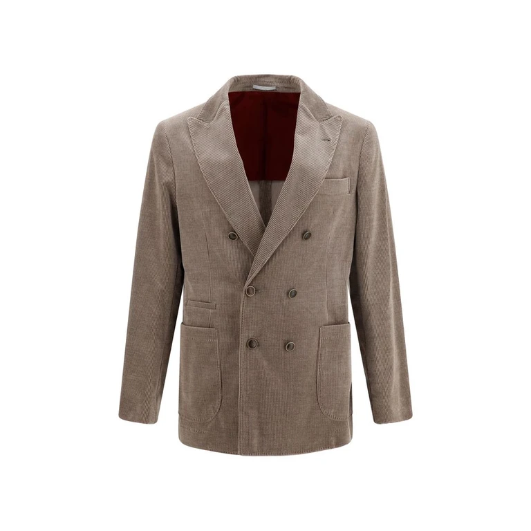 Brunello Cucinelli Gray Cotton Full-Length Jacket Clothing - Men