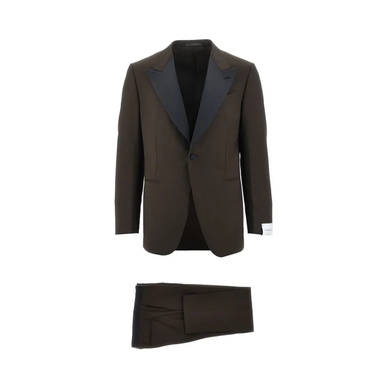 CARUSO Wool suit with satin details Man 48