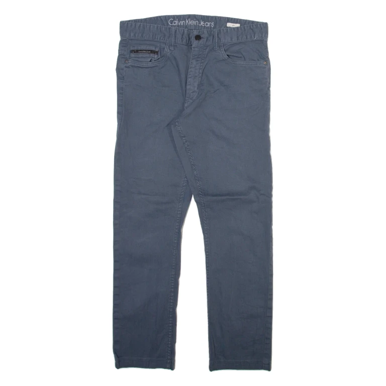 CALVIN KLEIN JEANS Mens Trousers Blue Slim Straight W32 L27