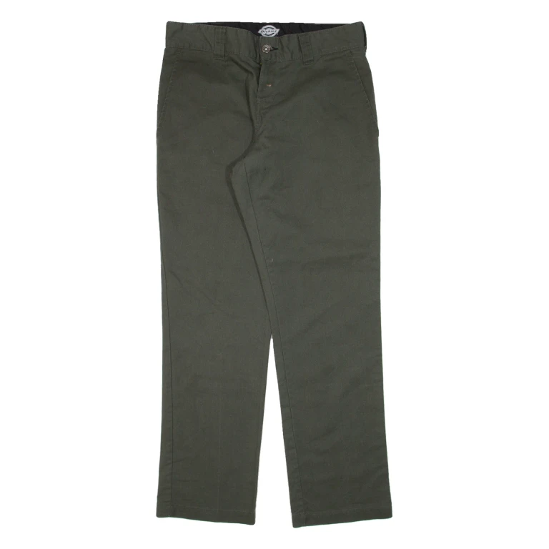 DICKIES Skateboarding Mens Trousers Green Slim Straight W30 L30