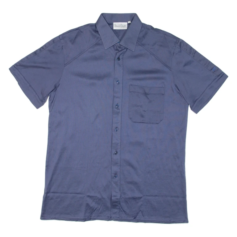 RENATO CAVALLI Mens Plain Shirt Blue M