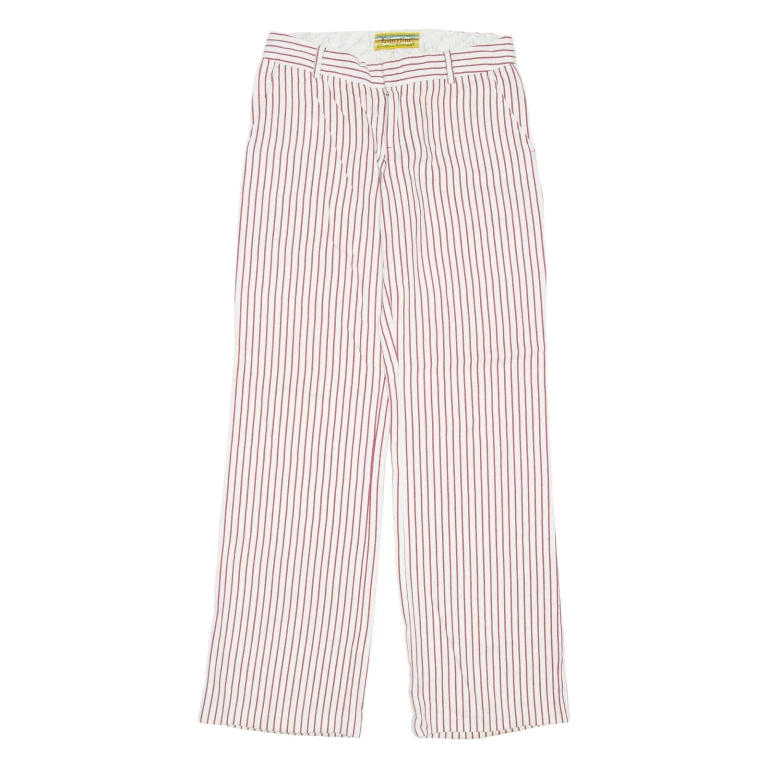 LIBERTINE Striped Womens Trousers Red Regular Straight W29 L33