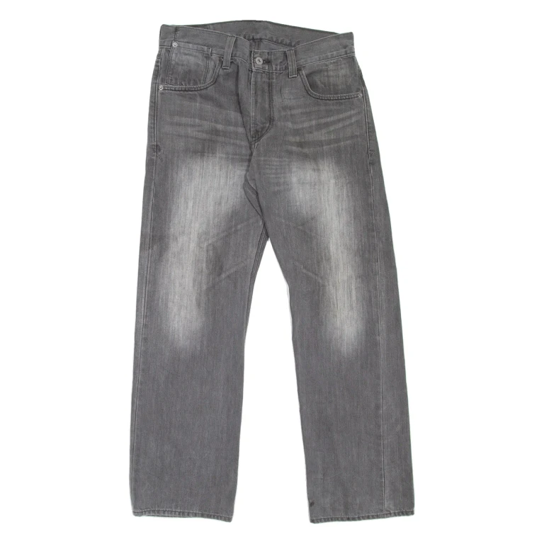 LEVI'S 514 Jeans Mens Grey Slim Straight Stone Wash W33 L30