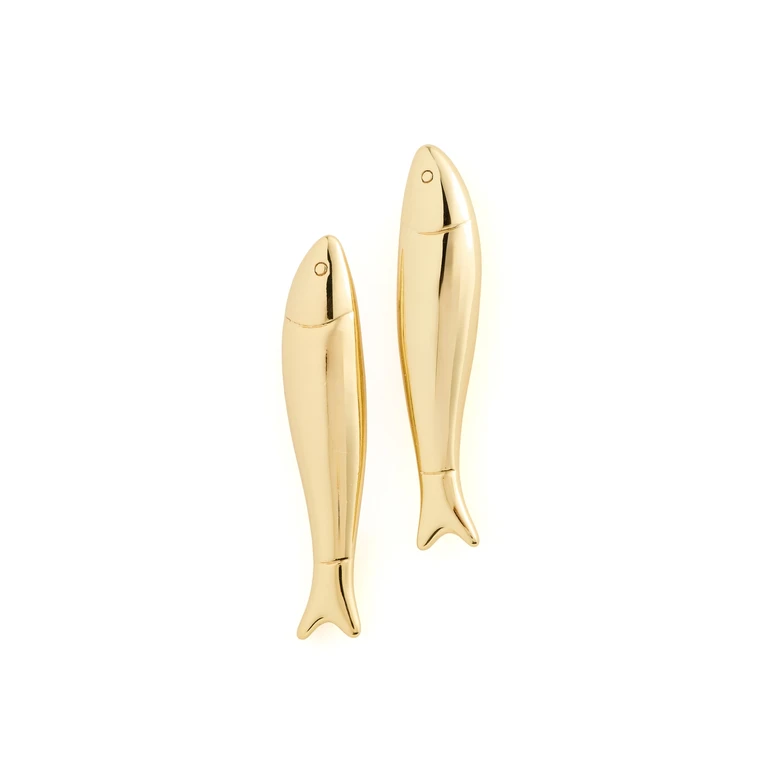 Madewell Fish Drop Earrings Antique Gold One Size