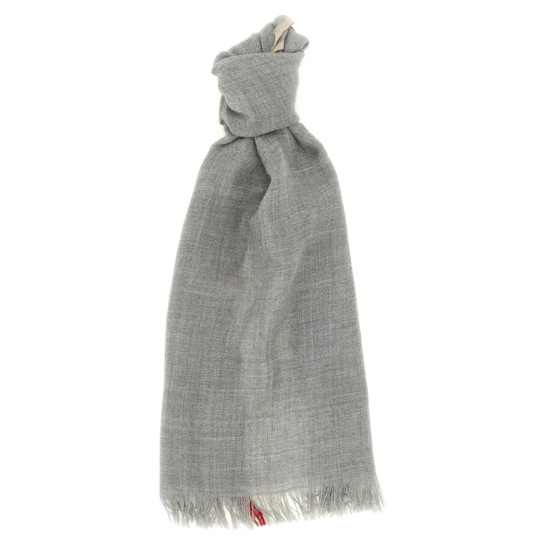 Brunello Cucinelli Gray Virgin Wool Scarf - Men