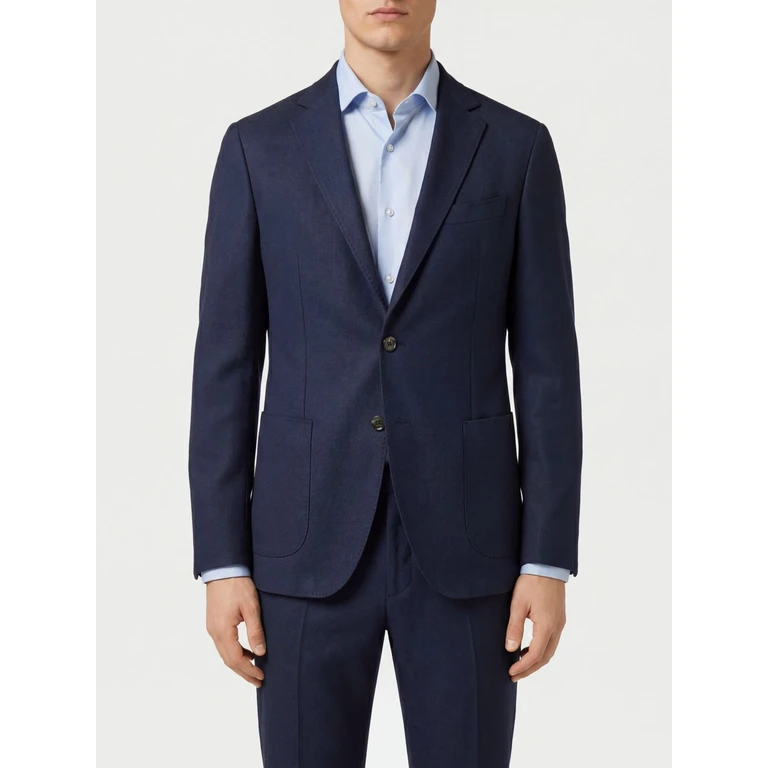 Single-Breasted Cashmere and Silk Blazer with Peak Lapels (SG1200S0744402000)